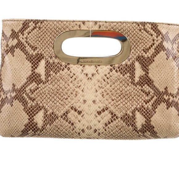 Michael Kors BERKLEY SNAKESKIN CLUTCH - EUC - Picture 4 of 8